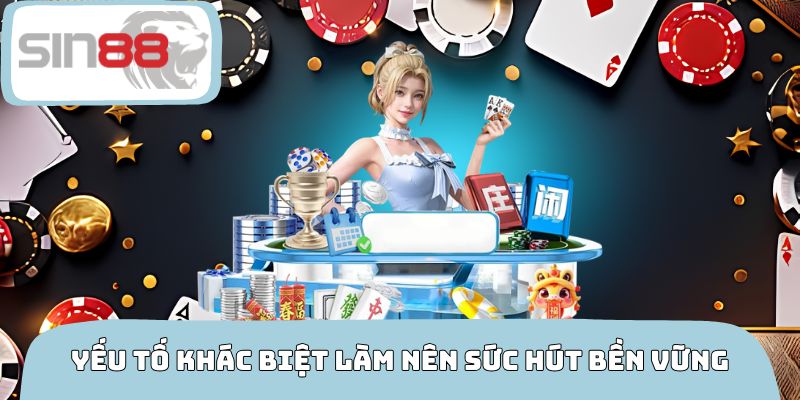 Yếu tố khác biệt làm nên sức hút bền vững của nhà cái SIN88